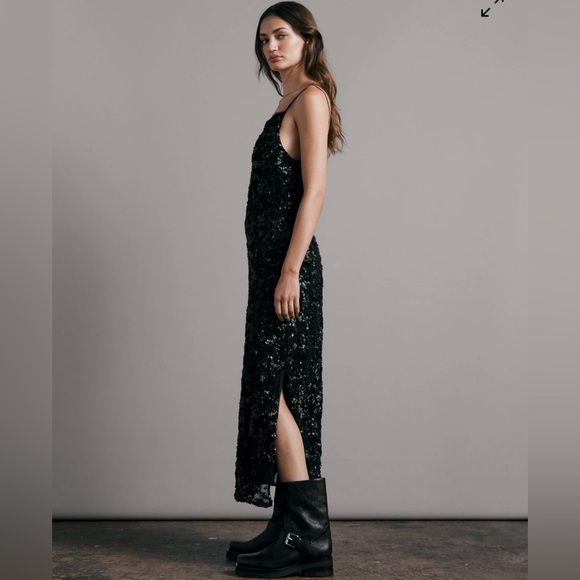 NWOT Rag and Bone Jolene sequins embroidered midi dress - Picture 2 of 14